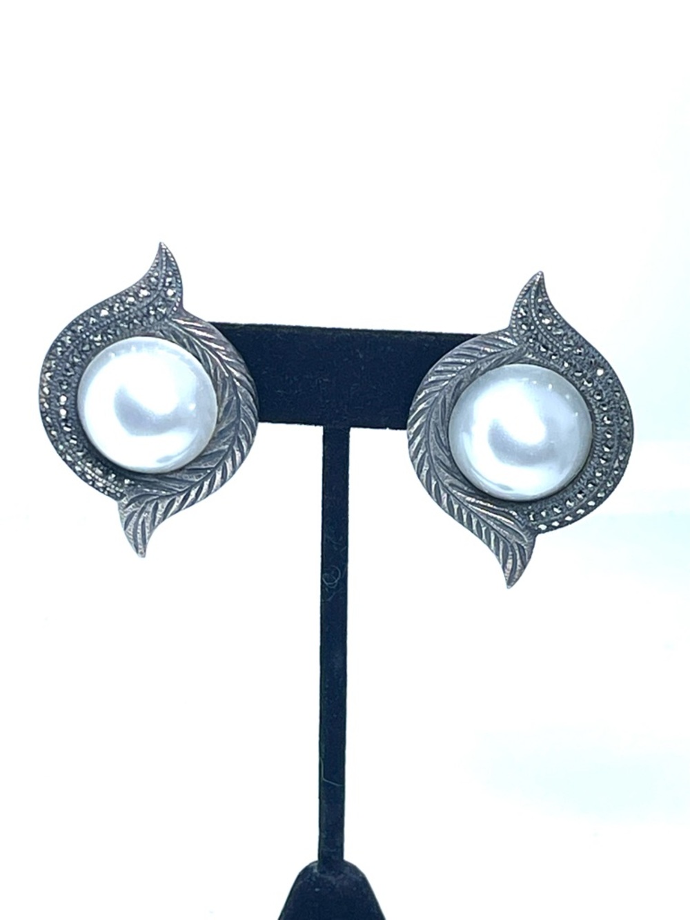 Sterling Judith Jack Marcasite Earrings
